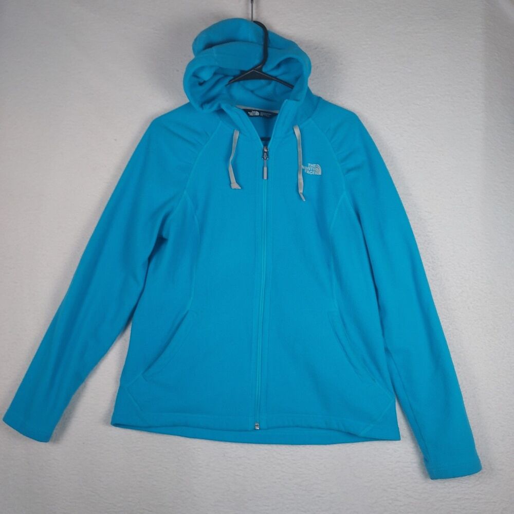 The North Face Women’s Large Full Zip Fleece Hoodie Blue Jacket